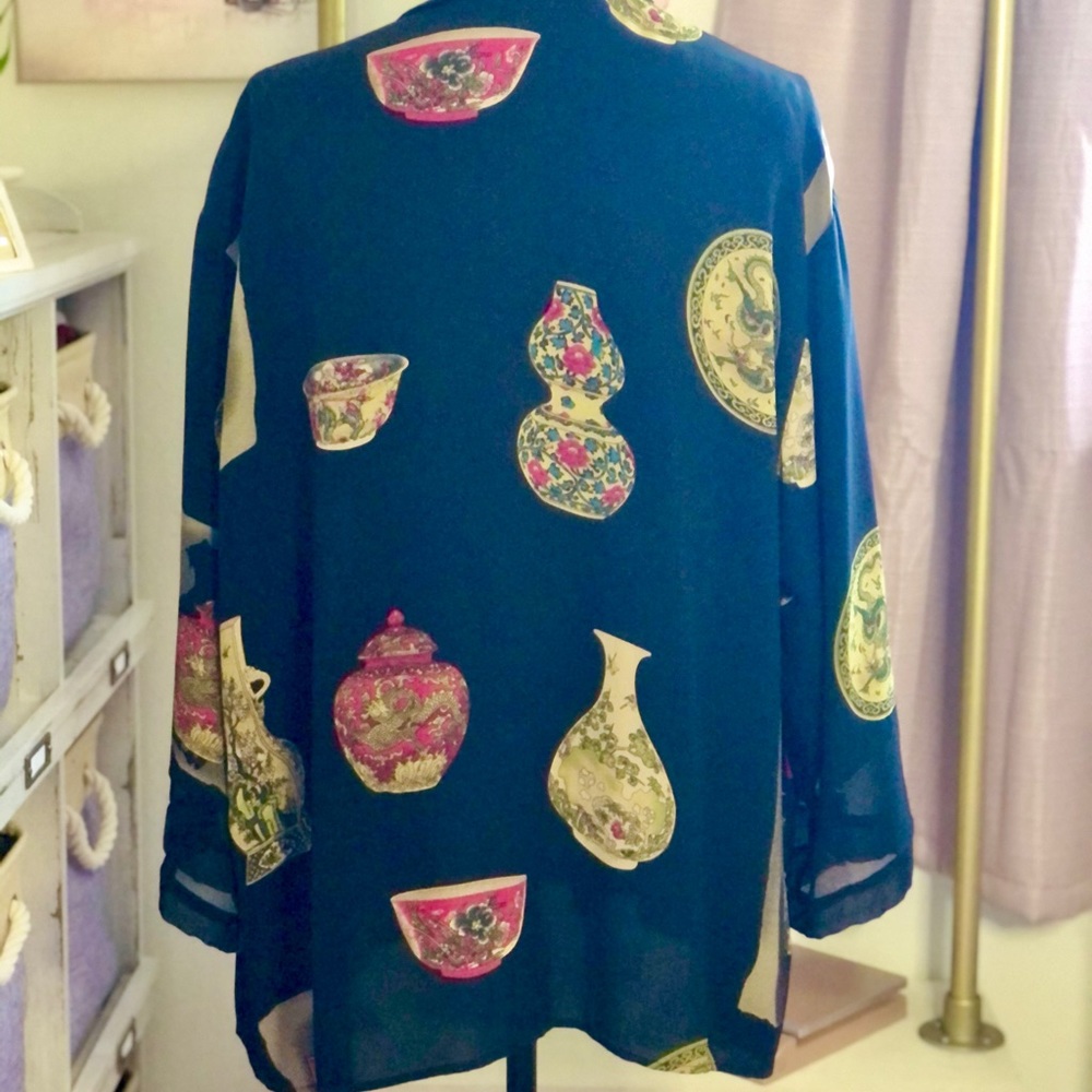 Harari vintage 100% silk kimono robe - Picture 2 of 12